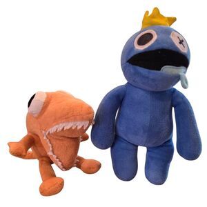 Rainbow Friends Blue & Orange Friends 10" & 12" Plush Character Set Stuffed Toy